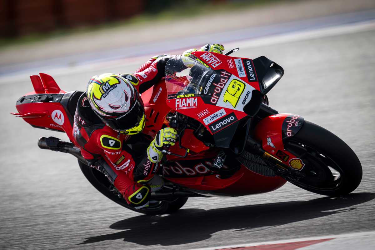Álvaro Bautista probando Ducati MotoGP Misano